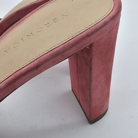 Veronica Beard Women’s Ganita Knot-Front Slides Size 9 Pink Suede Sandals - Picture 9 of 13